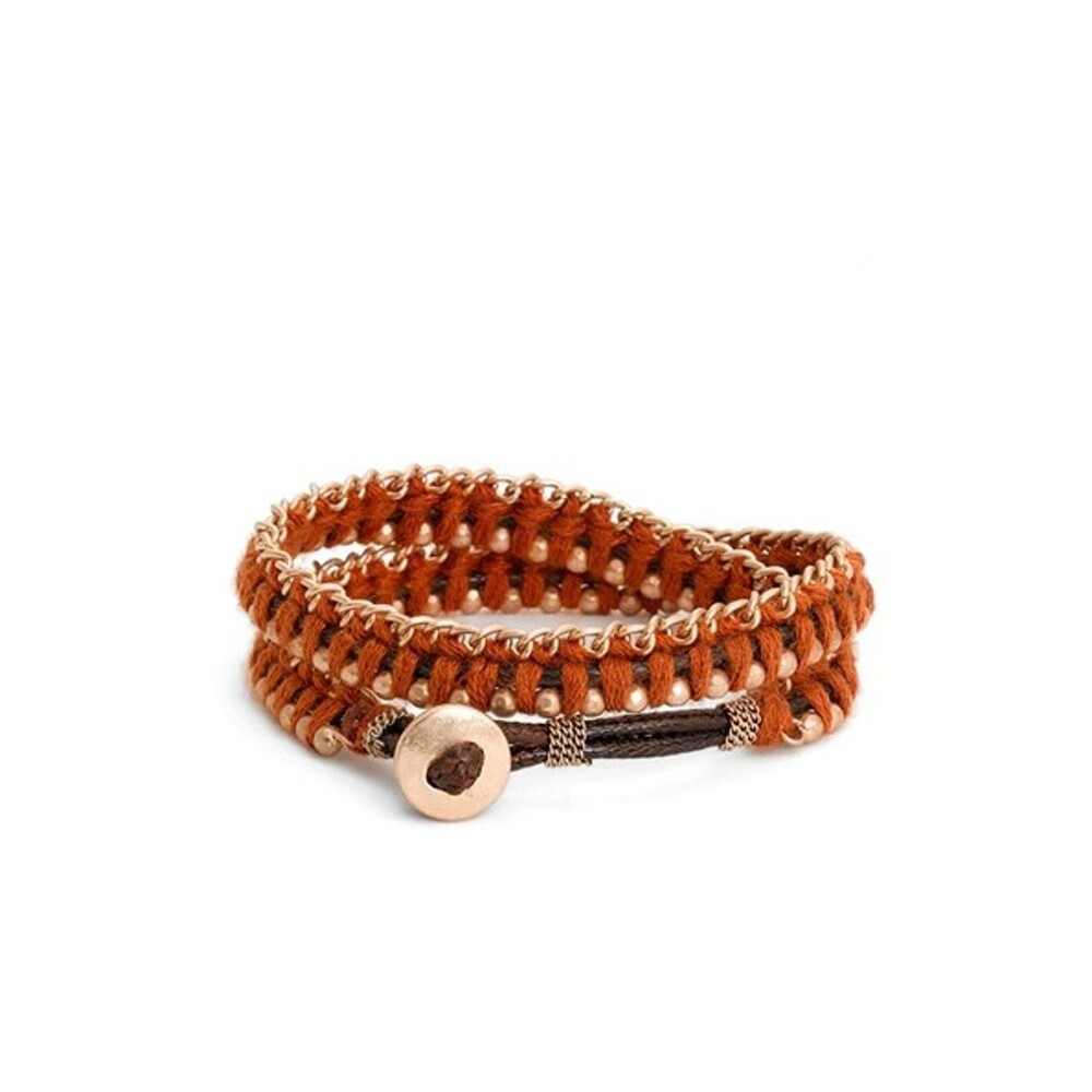 Nordstrom Treasure & Bond Beaded Wrap Bracelet NWT $39.00 BEIGE GOLD